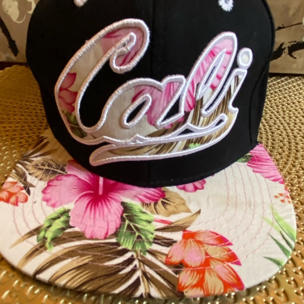 Floral Snap Back Baseball Hat